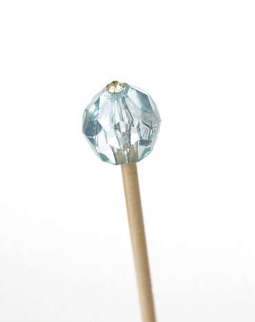 Vareta Decorada Cristal Água Marinha 25 cm