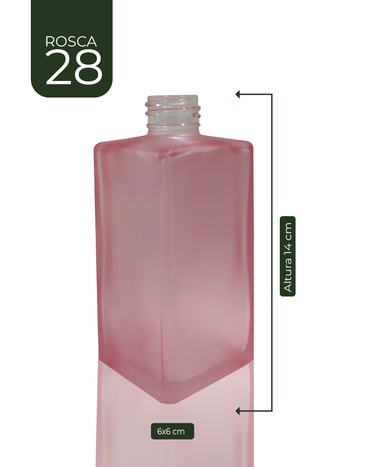 Vidro Square  Rosa 250 ml